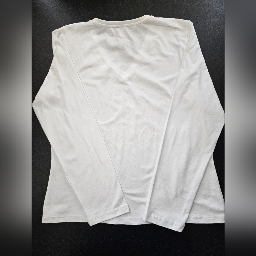 NWT - Carole Little White Cotton Stretch Jersey - Size XL - Picture 5 of 6